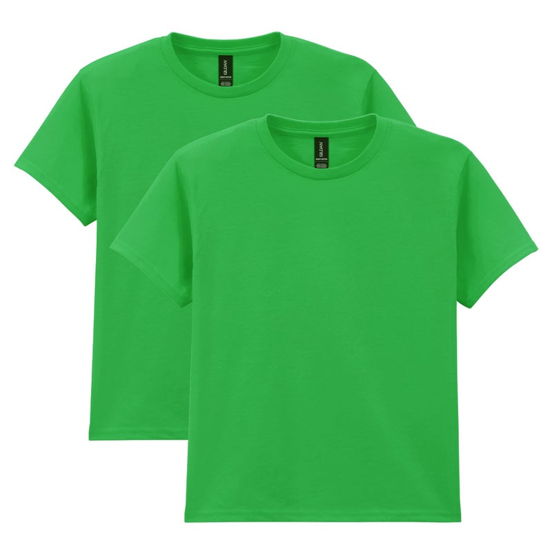 Gildan Youth Heavy Cotton T-Shirt, Style G5000B, 2-Pack, Irish Green, X-Small - Image 1